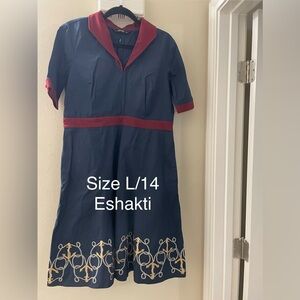 Eshakti Navy and Red Formal Dress